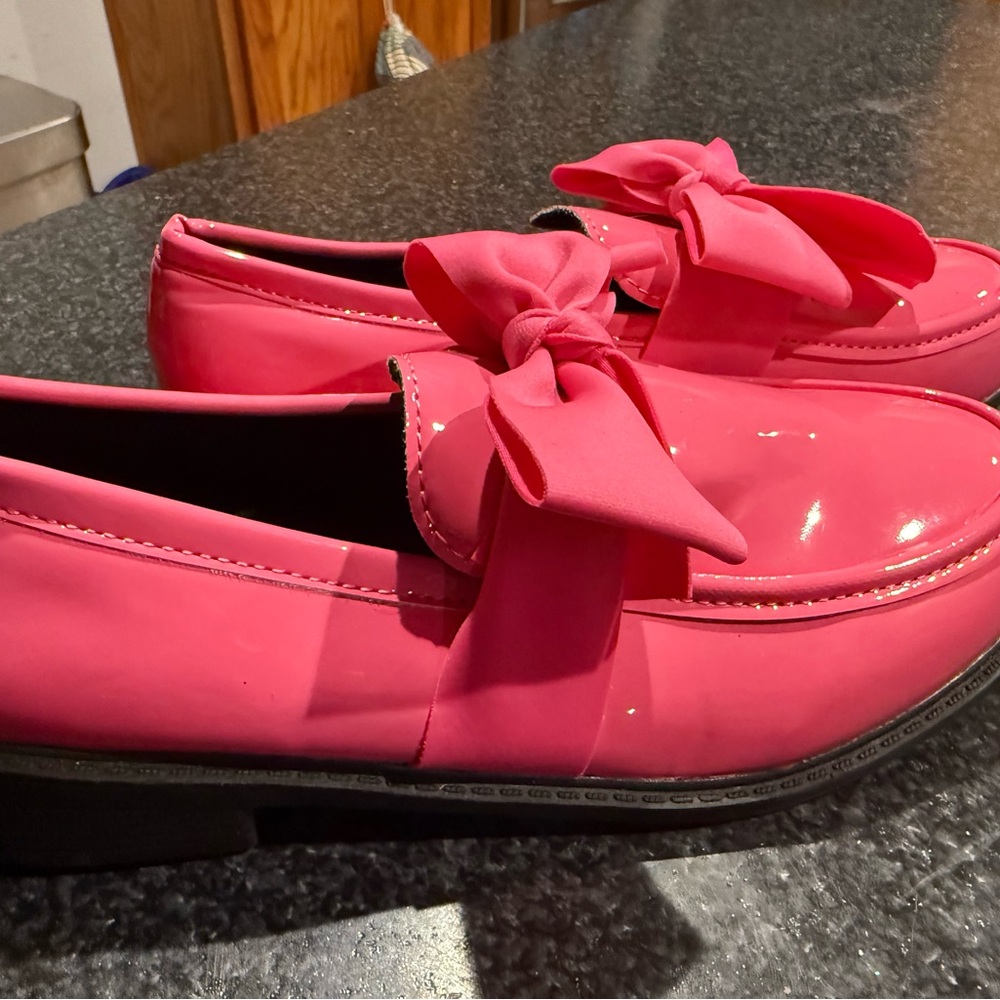 Pink Bow Loafers